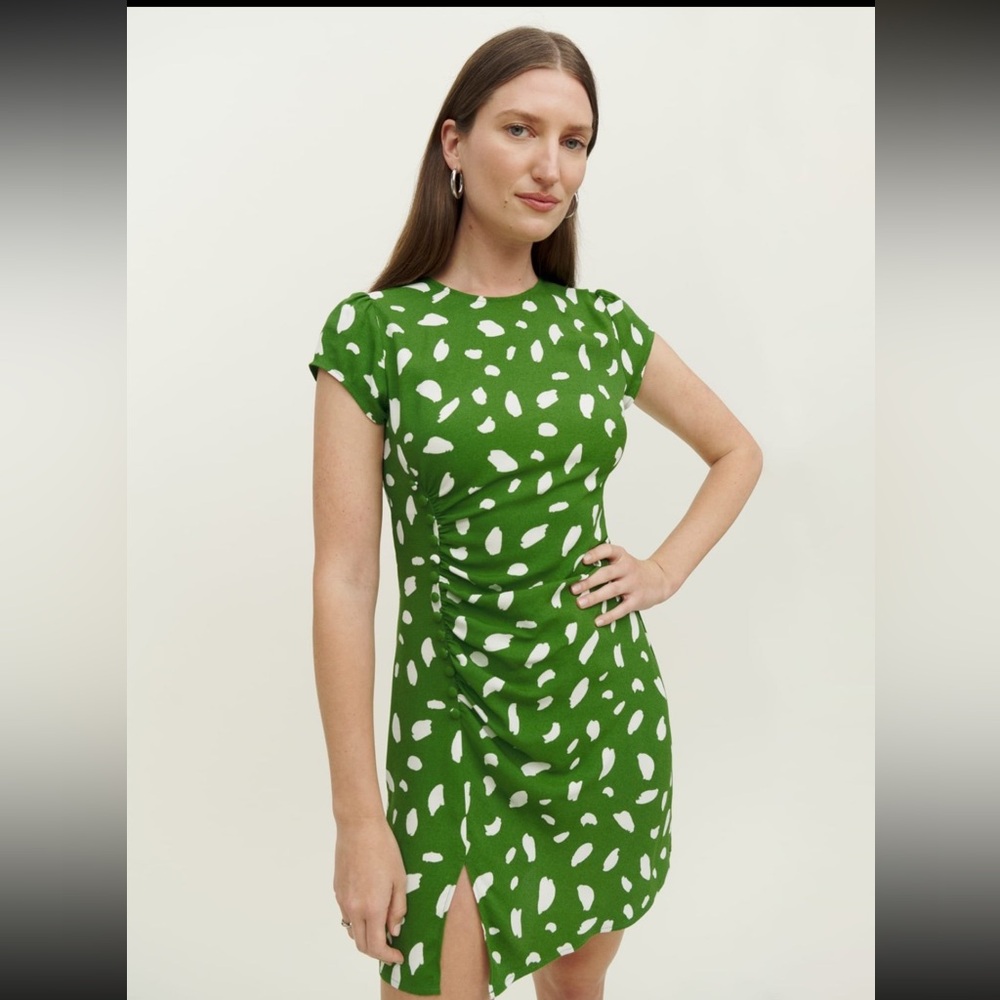 Reformation Selina dress green